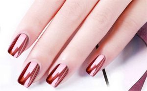 rose gold nail art