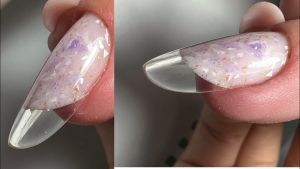 glass french nail