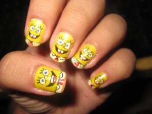 nail arts spongebob